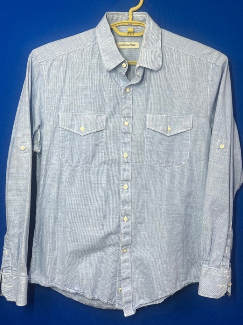 |•JAMES CAMPBELL•| Blue Button Down Shirt Size Medium